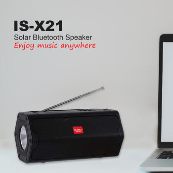 Oem China Professional IS-X21 Portable Wireless solar powered bluetooth speaker Factory with led flashlight Factory Price-Jiahaoting