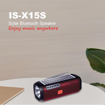 IS-X15 SolarRadio Wireless Bluetooth Speaker with LED Lamp Flashlight